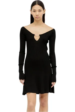 Jacquemus Sukienki, Kobieta, Czarny, M, Sukienka La Mini Robe Pralù