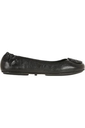 Tory Burch Buty, Kobieta, Czarny, 40 EU, Skóra, Czarne Baleriny Skórzane