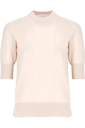 Jil Sander Swetry, Kobieta, Różowy, M, Kaszmir, Różowy sweter z kaszmiru, wełny i jedwabiu