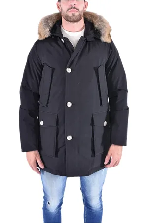 Woolrich Płaszcze, Mężczyzna, Czarny, M, Bawełna, Arctic Detachable Fur Parka