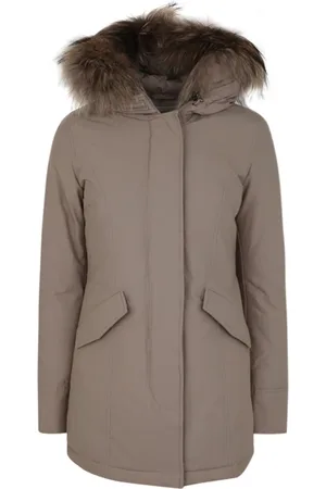 Woolrich Płaszcze, Kobieta, brązowy, M, Bawełna, Arctic Parka
