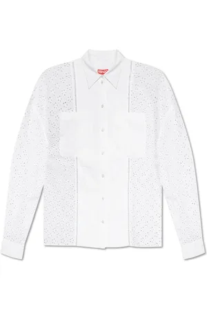 Kenzo Bluzki, Kobieta, Biały, 2XS, Oversize Shirt