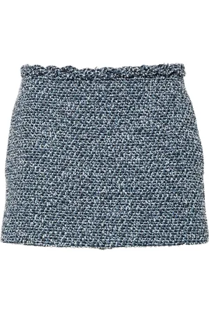 VALENTINO GARAVANI Spódnice, Kobieta, Niebieski, S, Denim, Stylowa spódnica z unikalnym designem