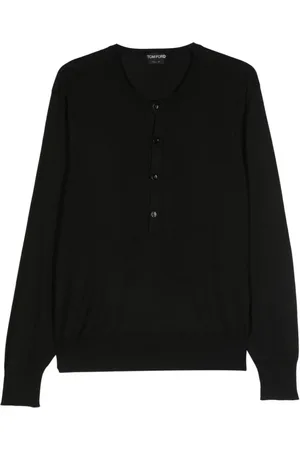 Tom Ford Koszulki, Mężczyzna, Czarny, M, Czarny golf