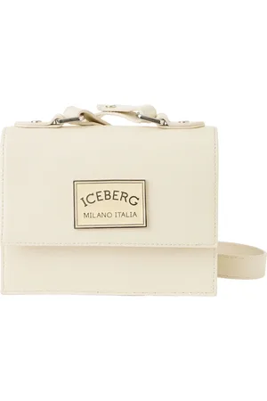 Iceberg Torebki, Kobieta, Beżowy, ONE SIZE, Skóra, Mini Torebka z Górnym Uchwytem