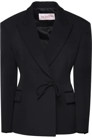 VALENTINO GARAVANI Kurtki, Kobieta, Czarny, S, Wełna, Giacca 0 Jacket