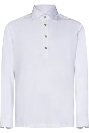 Kiton Koszulki, Mężczyzna, Biały, XL, Bawełna, Biała koszulka polo