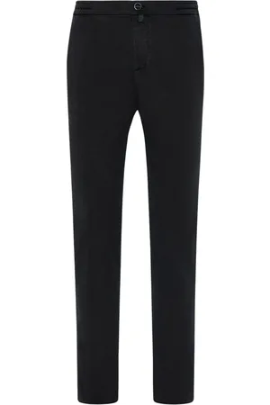 Kiton Spodnie, Mężczyzna, Czarny, W42, Bawełna, Komfortowe bawełniane spodnie