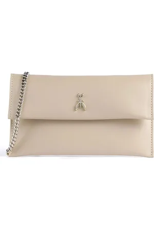 Patrizia Pepe Torebki, Kobieta, Beżowy, ONE SIZE, Skóra, Pochette – torebka na ramię