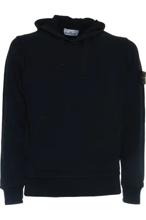 Stone Island Bluzy, Mężczyzna, Niebieski, L, Bawełna, Bluza z kapturem