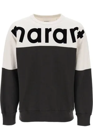 Isabel Marant Bluzy, Mężczyzna, Czarny, XL, Bawełna, Wygodna bluza dresowa z okrągłym dekoltem i melanżową wstawką