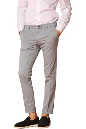 Masons Spodnie, Mężczyzna, Szary, 3XL, Bawełna, Spodnie Chino Slim Fit Papier Cukrowy Niebieski