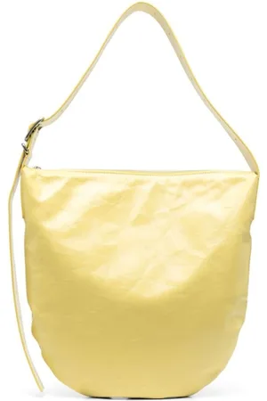 Jil Sander Torebki, Kobieta, Żółty, ONE SIZE, Skóra, Torba Tote z Polerowanej Skóry