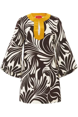 La DoubleJ Bluzki, Kobieta, brązowy, M, Bawełna, Sukienka Mini Kaftan