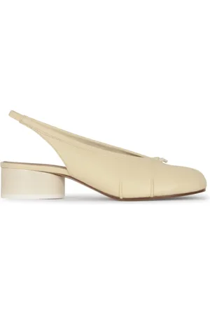 Maison Margiela Buty, Kobieta, Beżowy, 36 EU, Białe Tabi Ballerina Slingback Buty