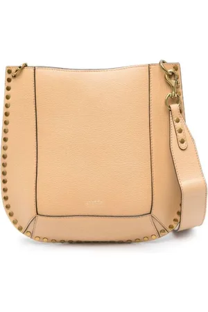Isabel Marant Torebki, Kobieta, Beżowy, ONE SIZE, Skóra, Oskan 01Bk Czarna Skórzana Torba Hobo