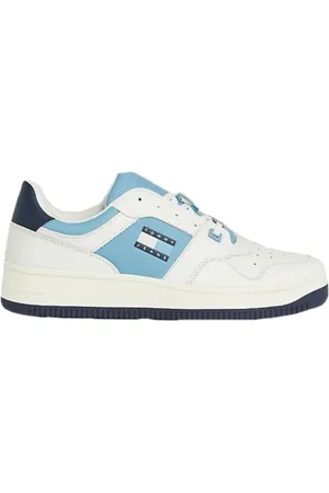Tommy Hilfiger Buty, Mężczyzna, Niebieski, 41 EU, Skóra, Skórzane sneakersy koszykarskie