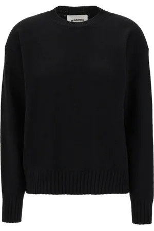 Jil Sander Swetry, Kobieta, Czarny, S, Dzianina z okrągłym dekoltem