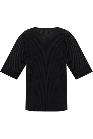 Issey Miyake Koszulki, Mężczyzna, Czarny, M, Poliester, Plisowana koszulka T-shirt