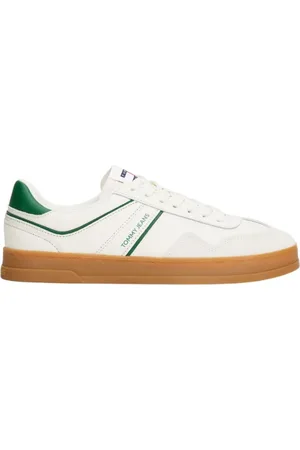 Tommy Hilfiger Buty, Mężczyzna, Biały, 40 EU, Zamsz, Sneakersy z Inspiracją Retro i Kolorowym Akcentem