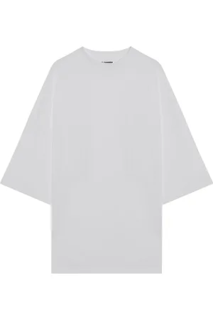 Jil Sander Koszulki, Mężczyzna, Biały, M, Bawełna, Koszulka z krótkim rękawem i okrągłym dekoltem