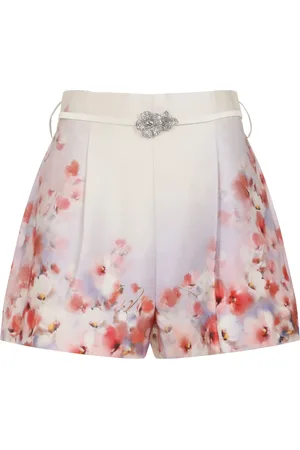 ZIMMERMANN Szorty, Kobieta, Wielobarwność, M, Bawełna, Crush Flat Front Short