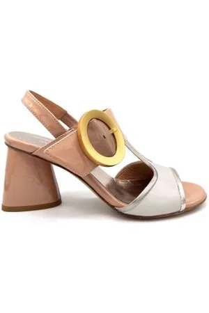 MARA BINI Buty, Kobieta, Wielobarwność, 39 EU, Mus i kremowy sandał patentowy