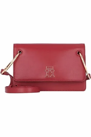 Tommy Hilfiger Torebki, Kobieta, Czerwony, ONE SIZE, Elegancka torebka listonoszka z monogramem