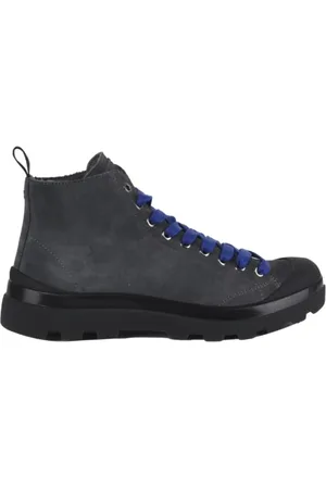 Panchic Buty, Mężczyzna, Szary, 40 EU, Zamsz, Sznurowane buty w kolorze orzecha włoskiego/kobaltu