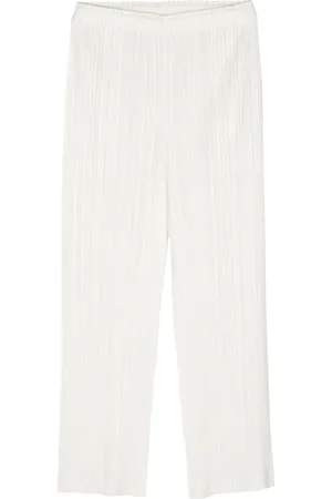 Issey Miyake Spodnie, Kobieta, Biały, 2XL, Poliester, Stylowe Spodnie