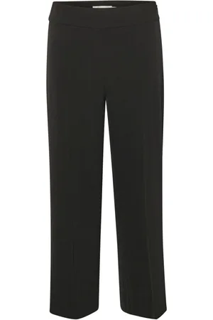 INWEAR Spodnie, Kobieta, Czarny, XS, Poliester, Stylowe czarne spodnie culottes