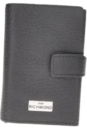 John Richmond Akcesoria, Mężczyzna, Czarny, ONE SIZE, Skóra, Portfel z przegródką na karty