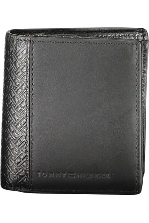 Tommy Hilfiger Akcesoria, Mężczyzna, Czarny, ONE SIZE, Skóra, Czarny skórzany portfel