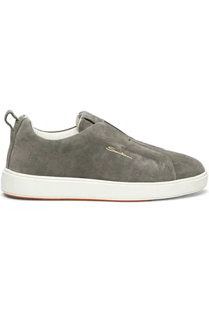 santoni Buty, Mężczyzna, Szary, 39 EU, Zamsz, Mokasyn slip-on zamszowy męski