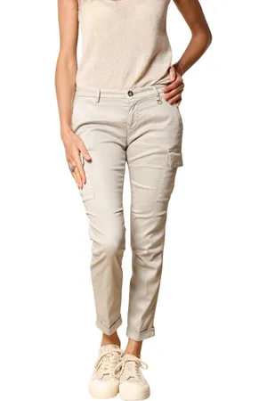 Masons Spodnie, Kobieta, Szary, 2XS, Bawełna, Spodnie Cargo Chile City Curvy Fit