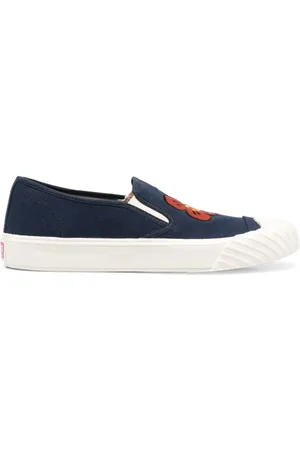 Kenzo Buty, Mężczyzna, Niebieski, 40 EU, Bawełna, school Slip-On Sneakers