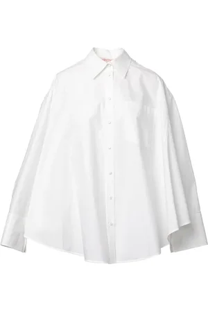VALENTINO GARAVANI Bluzki, Kobieta, Biały, S, Bawełna, Stylowa koszula