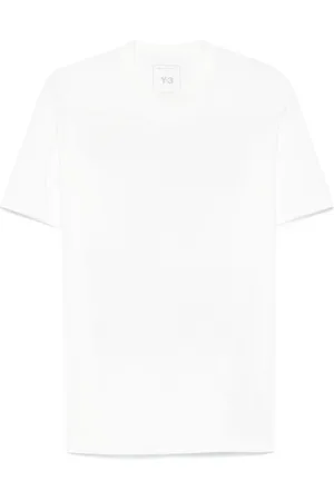 Y-3 Koszulki, unisex, Biały, L, Bawełna, T-shirt z okrągłym dekoltem i nadrukiem logo