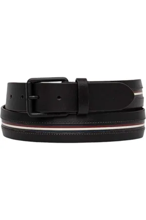 Tommy Hilfiger Akcesoria, Mężczyzna, Czarny, 100 CM, Skóra, Elegancki skórzany pasek do stylizacji corporate casual