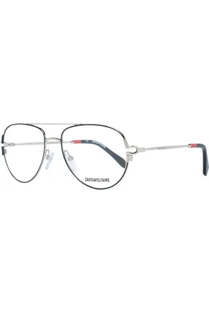 Zadig & Voltaire Akcesoria, Kobieta, Żółty, ONE SIZE, Złote Owalne Oprawki Okularów