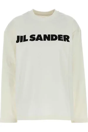 Jil Sander Koszulki, Kobieta, Biały, S, Bawełna, Biały T-shirt Oversize z Bawełny