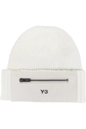 Y-3 Akcesoria, Kobieta, Biały, ONE SIZE, Wełna, Czapka z kieszonką