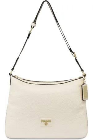 Pollini Torebki, Kobieta, Beżowy, ONE SIZE, Heritage Print Torba na Ramię z Pipingiem