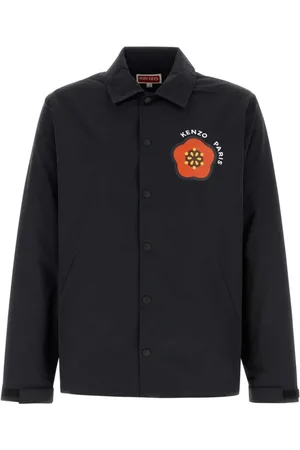 Kenzo Kurtki, Mężczyzna, Czarny, M, Stylowa Czarna Kurtka z Mieszanki Bawełny