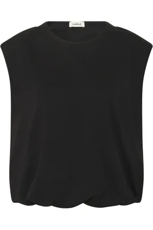 Soaked in Luxury Koszulki, Kobieta, Czarny, M, Czarny Balonowy Top Tank