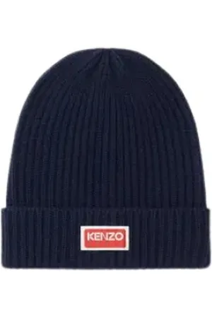 Kenzo Akcesoria, unisex, Czarny, ONE SIZE, Wełna, Wełniana Czapka Streetwear