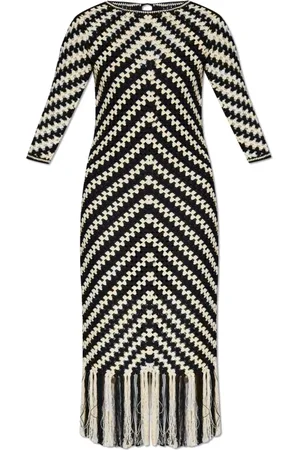 ZIMMERMANN Sukienki, Kobieta, Czarny, M, Bawełna, Halliday Hand Crochet Dress