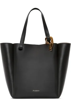 J.W.Anderson Torebki, Kobieta, Czarny, ONE SIZE, Skóra, Torba Cabas z łańcuchem