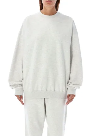 Y-3 Bluzy, Kobieta, Szary, M, Bawełna, Bluza dresowa Brushed Terry Crew