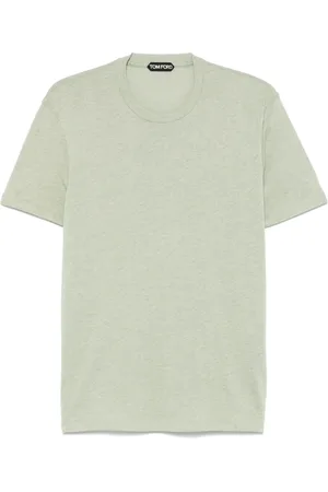 Tom Ford Koszulki, Mężczyzna, Zielony, L, Bawełna, T-shirt z efektem melanżu